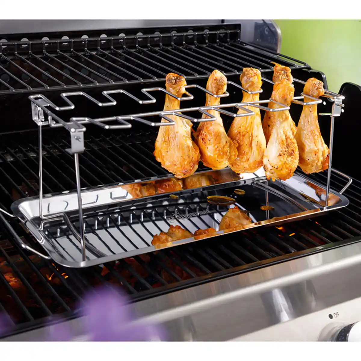 Bild 1 von Grill Gourmet Edelstahl-Hähnchenschenkel-Halter