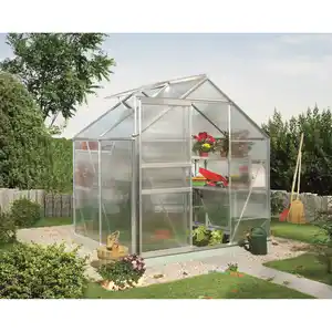 Vitavia Gewächshaus 'Calypso 3000' 195 x 158 cm mit 4 mm Hohlkammerplatten silbern