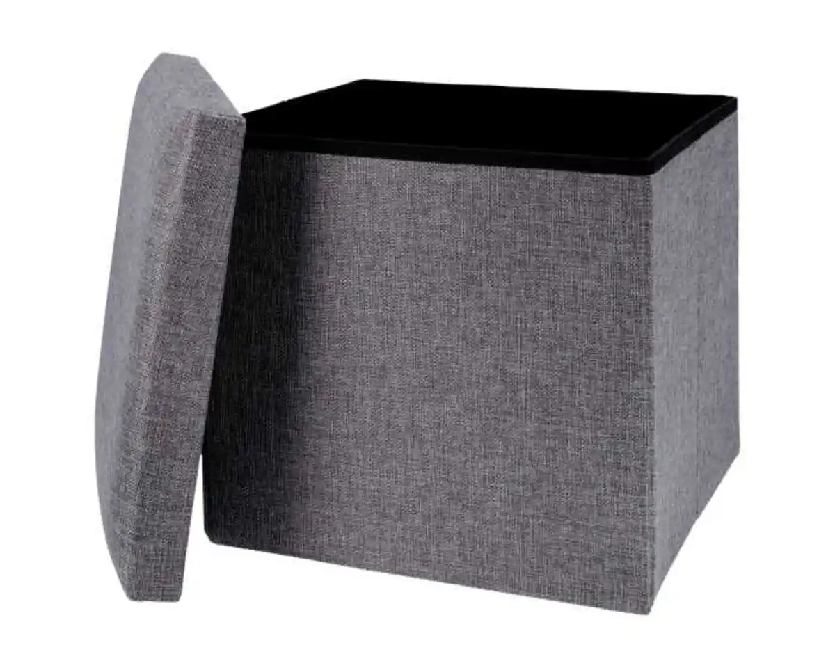 Bild 1 von novooo Aufbewahrungshocker 37x38x37 grau