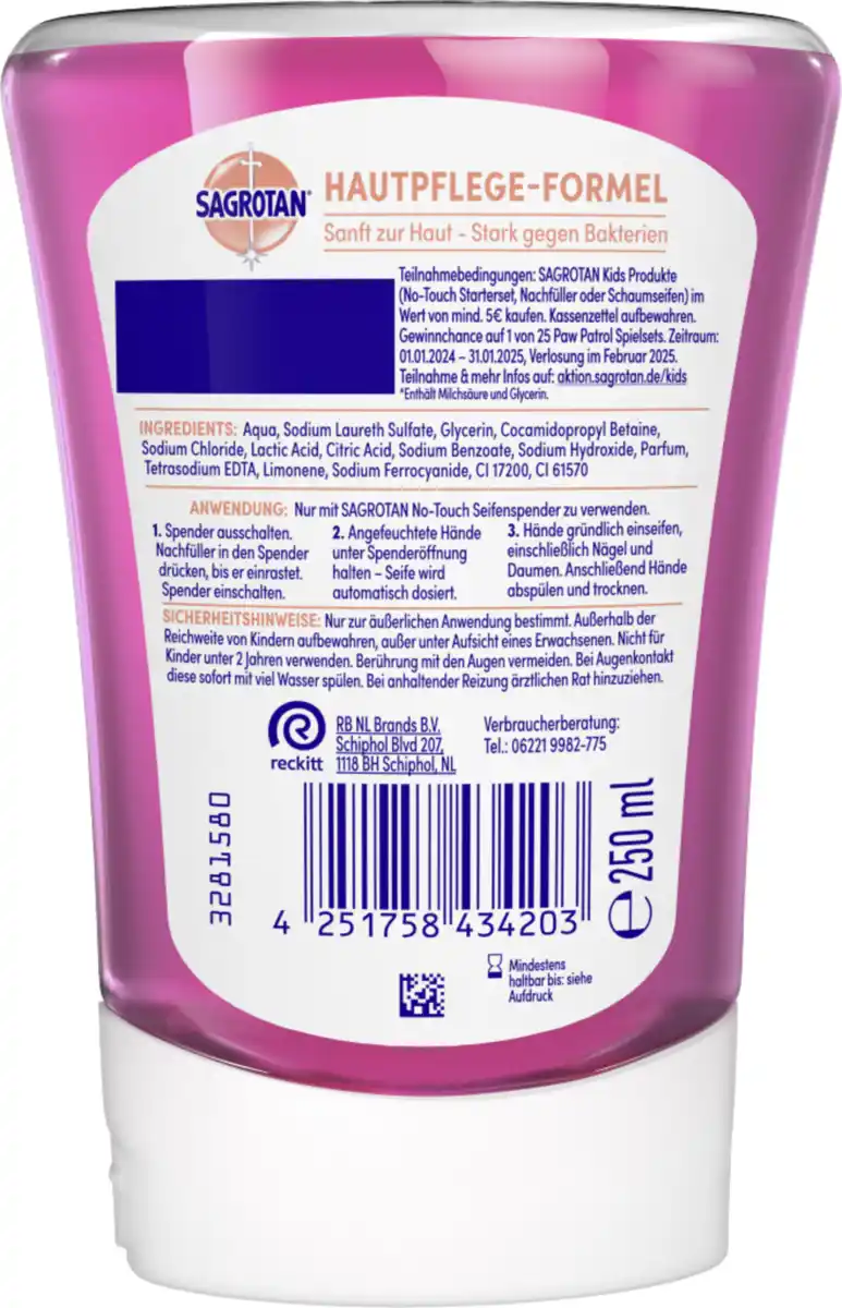 Bild 2 von Sagrotan No-Touch Kids Nachfüller Wildbeeren Duft, 250 ml