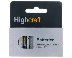Akaline Batterie 8er AAA/R3 Highcraft