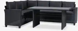 Lounge-Set AGERMOSE 6 Personen schwarz