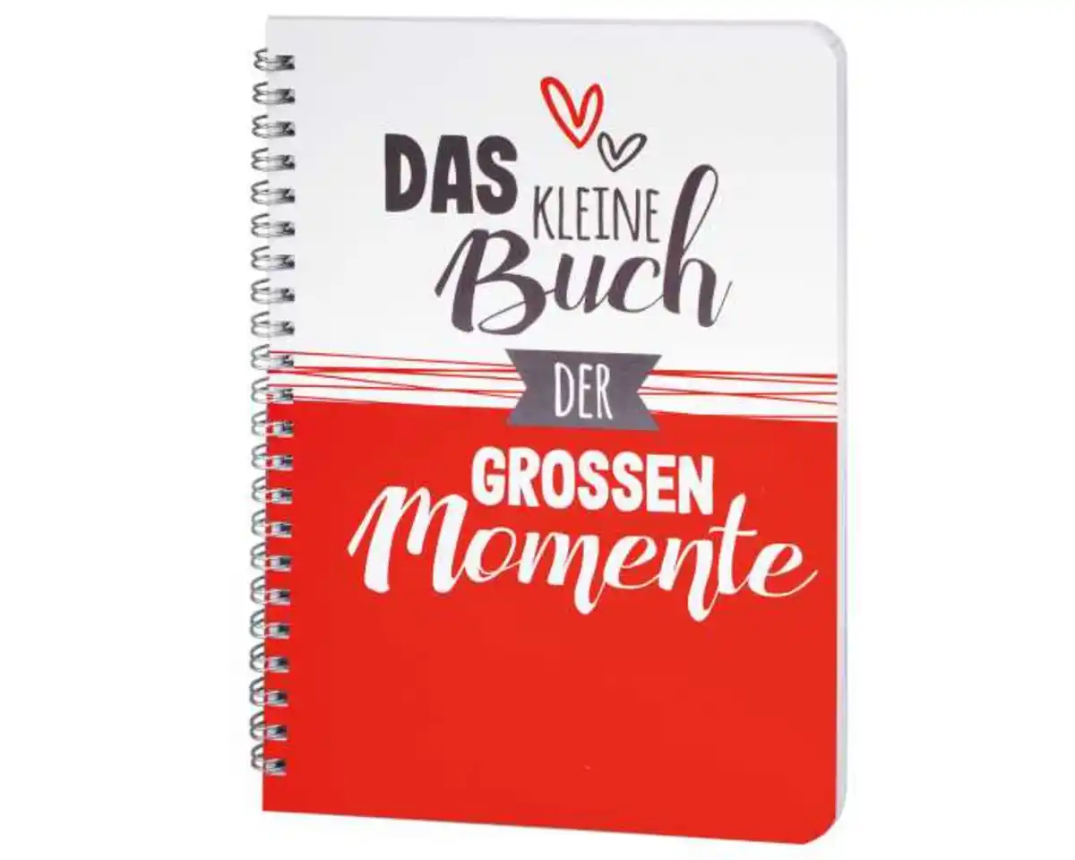 Bild 1 von Notizbuch Momente mit Spruch & Spiralbindung 80 Blatt DIN A5