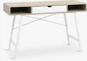 Schreibtisch ABBETVED 48x120 eiche hell/weiß