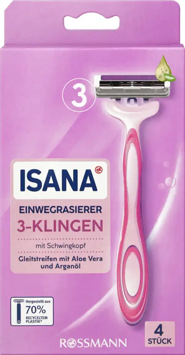Bild 1 von ISANA Einwegrasierer 3-Klingen