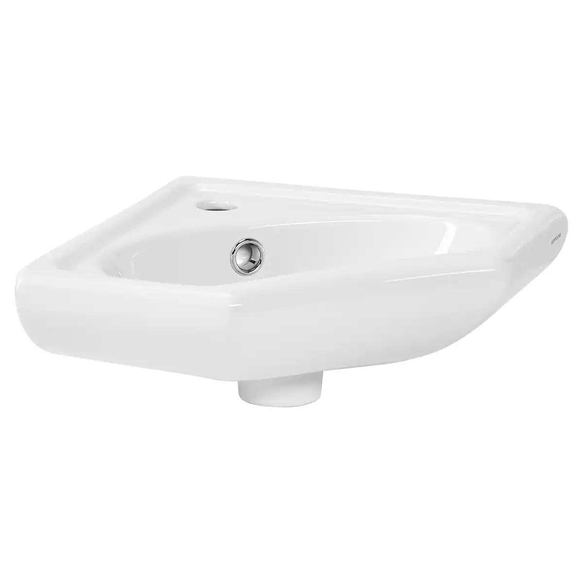 Bild 1 von Eck-Handwaschbecken "Scalma" Keramik weiß 34 cm
