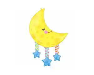 Folienballon Mond und Sterne 96cm