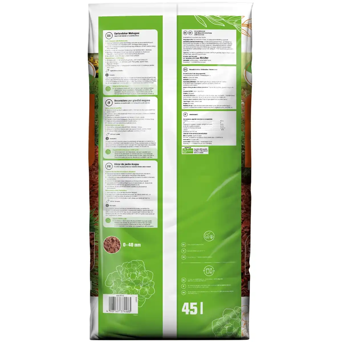 Bild 2 von GROW by OBI Gartendekor Mahagoni, 45l