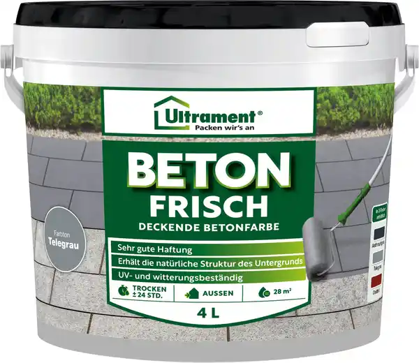 Bild 1 von Ultrament Garagebodenbeschichtung Beton Frisch 4 L telegrau