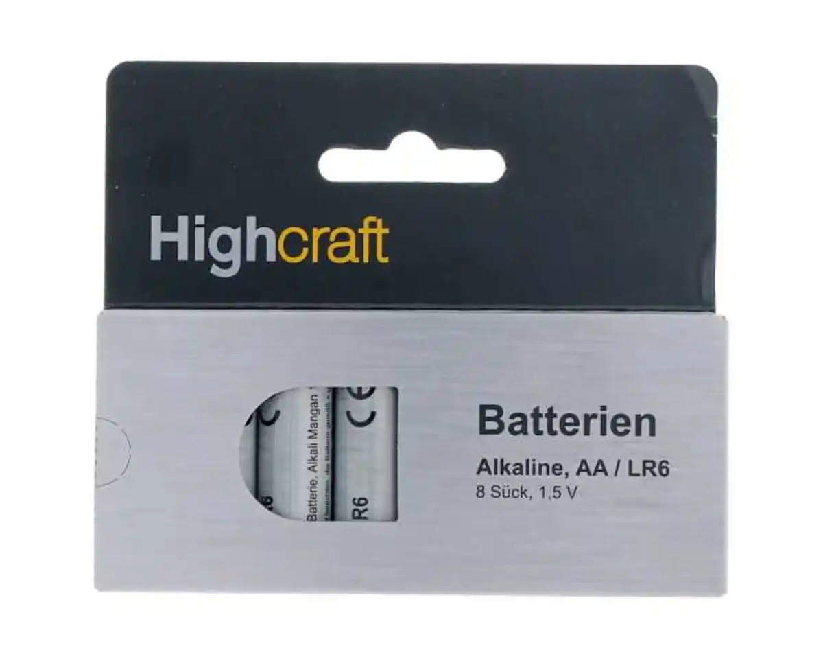 Bild 1 von Alkaline Batterie 8er AA/R6 Highcraft