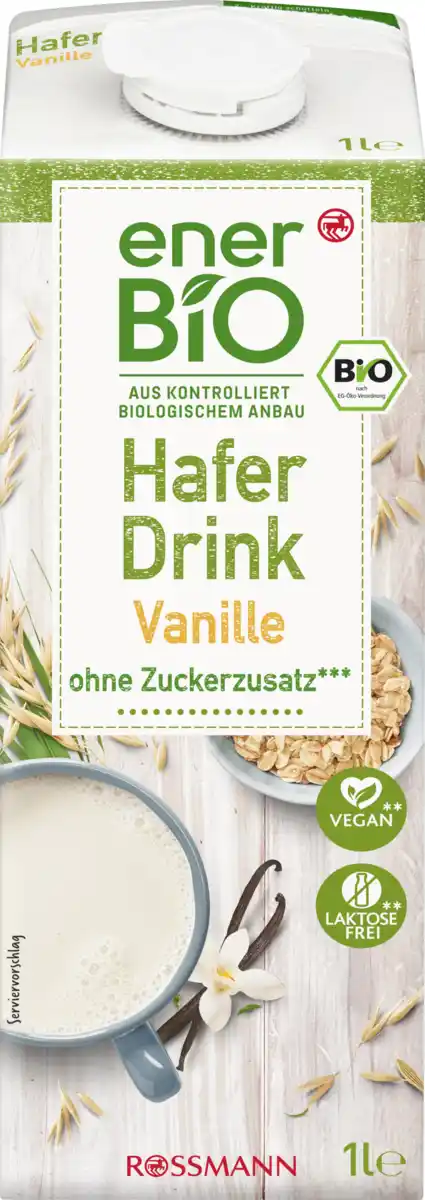 Bild 1 von enerBiO Hafer Drink Vanille, 1 L