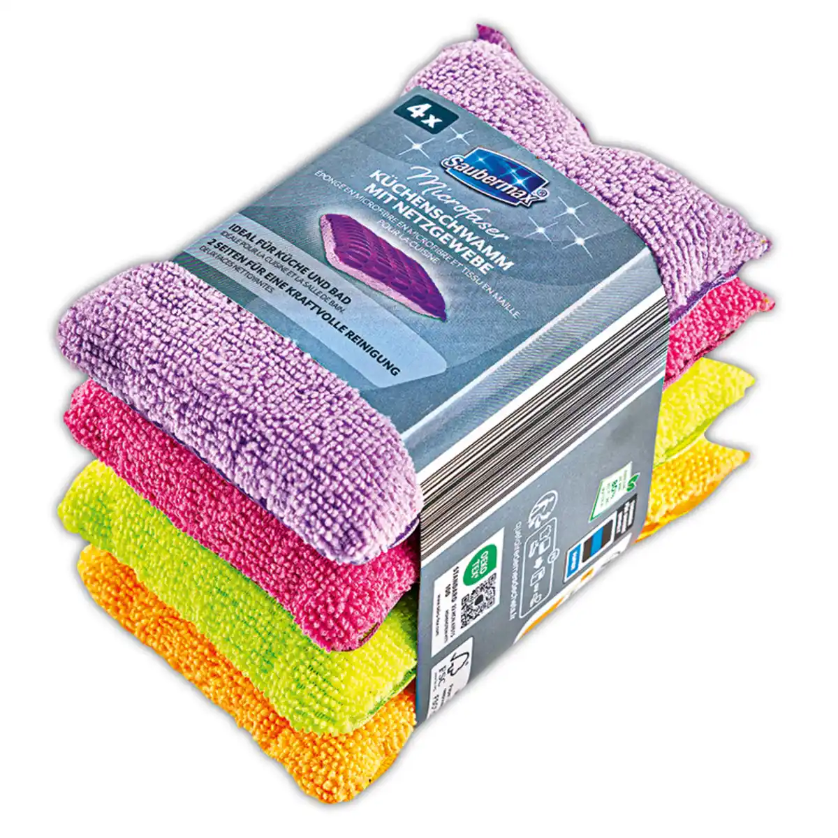 Bild 3 von Saubermax Bunte Microfaser Spezialschwämme