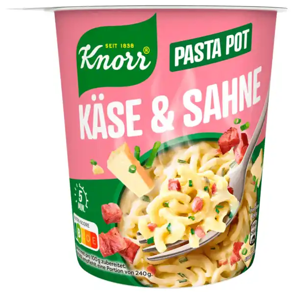 Bild 1 von Knorr Pasta Snack Pot Käse & Sahne 63g