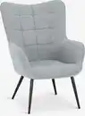 Bild 1 von Sessel ULDUM Stoff grau/schwarz