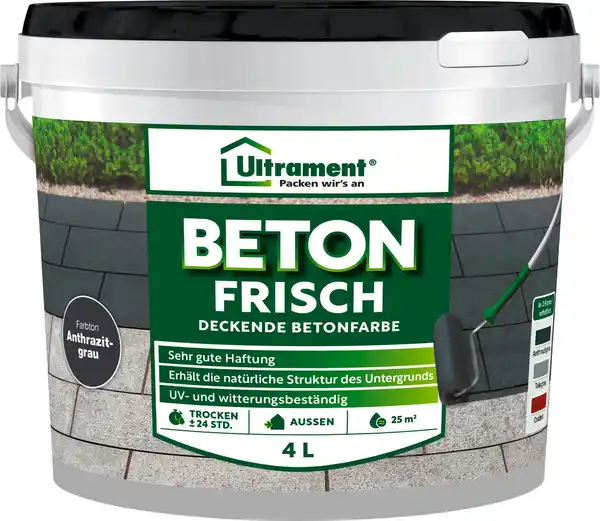 Bild 1 von Ultrament Garagebodenbeschichtung Beton Frisch 4 L anthrazitgrau