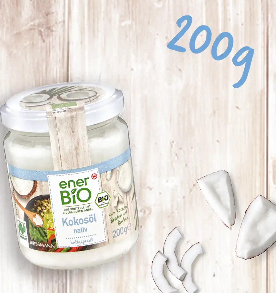 Bild 2 von enerBiO Kokosöl nativ Naturland, 200 g