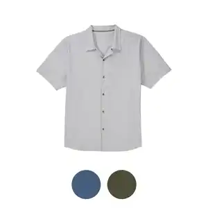 UP2FASHION MEN Herren Baumwolle, Leinen Shirt