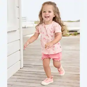 Baby-Mädchen-Set mit Wal-Motiven, 2-teilig