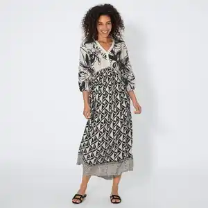 Damen-Kleid mit Bordürendruck