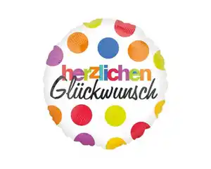 Folienballon Glückwunsch Ø 43cm