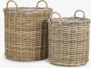 Pflanzkorb SANSEBIE Ø50/40 Kubu natur 2Stk/Set