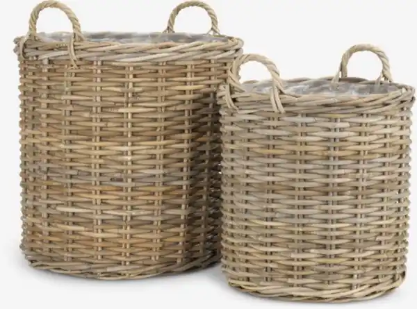 Bild 1 von Pflanzkorb SANSEBIE Ø50/40 Kubu natur 2Stk/Set