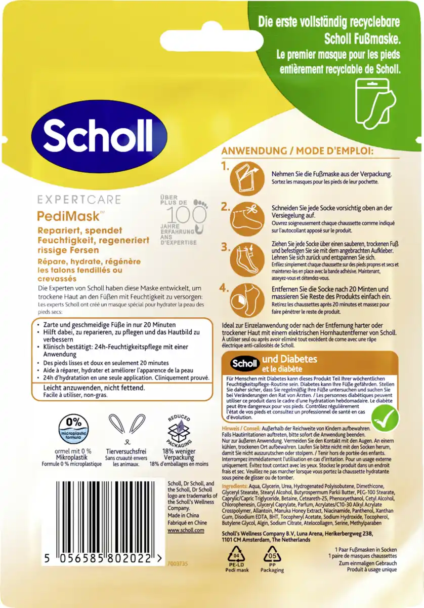 Bild 2 von Scholl Fußmaske mit Manukahonig