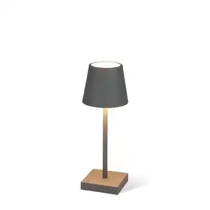 Akku-LED-Tischleuchte grau Touch-Dimmer 240 lm, 30 cm