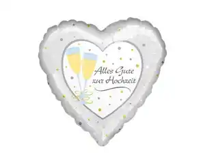 Folienballon Hochzeit Herz 43cm