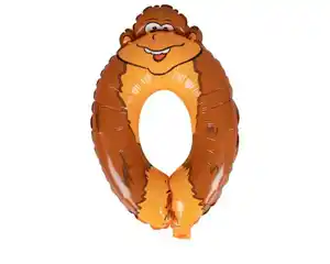 O'Canny Folienballon Zahl 0 Tier-Design Höhe 36 cm