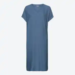 Damen-Kleid aus Viskose und Leinen