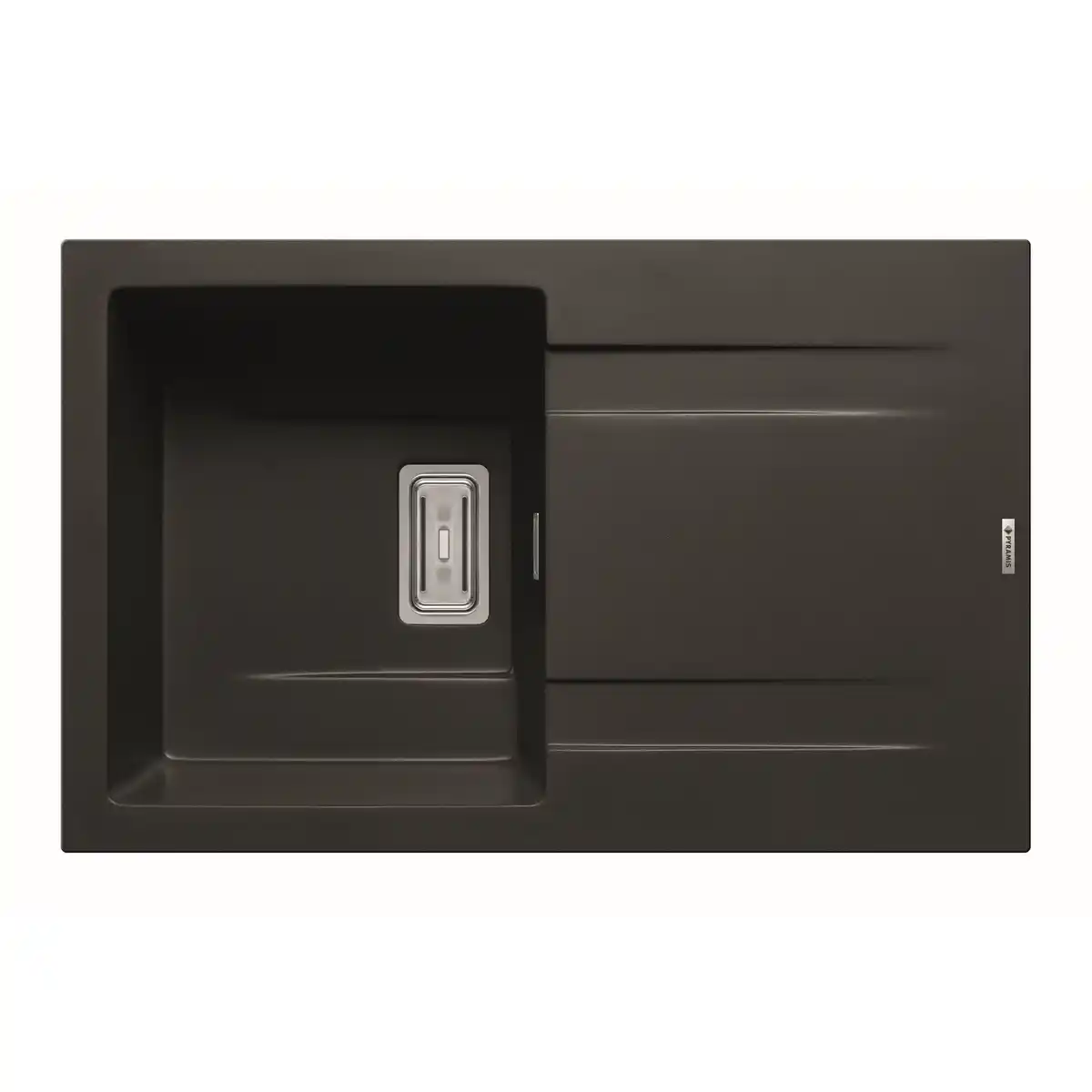 Bild 1 von Pyramis Einbauspüle 'Kartesio' schwarz 79 x 50 cm