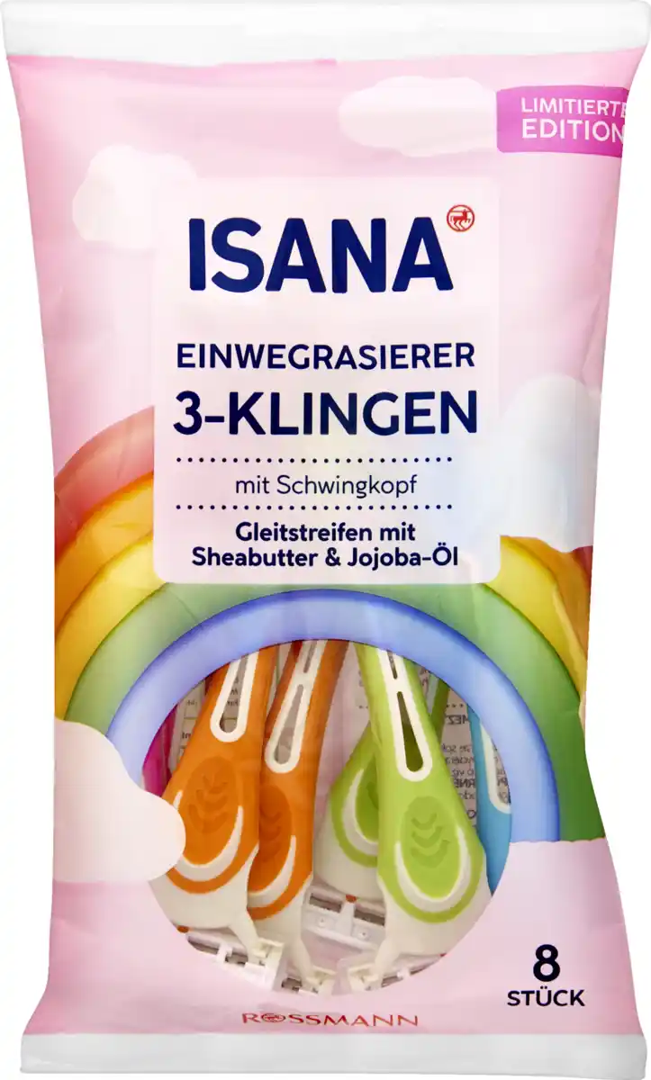 Bild 1 von ISANA Einwegrasierer Rainbow