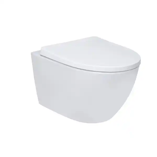 Bild 1 von VEROSAN PRO Wand-WC 'Nakia Twister Flush' spülrandlos inkl. WC-Sitz weiß