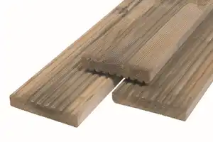 Terrassendiele Kiefer 200 x 14,5 x 2,8 cm grob/fein grün imprägniert