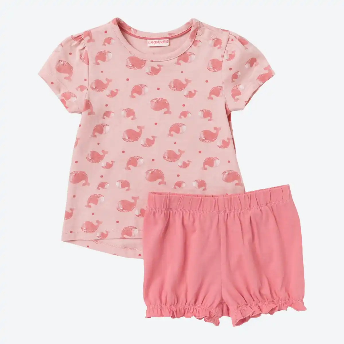 Bild 3 von Baby-Mädchen-Set mit Wal-Motiven, 2-teilig
