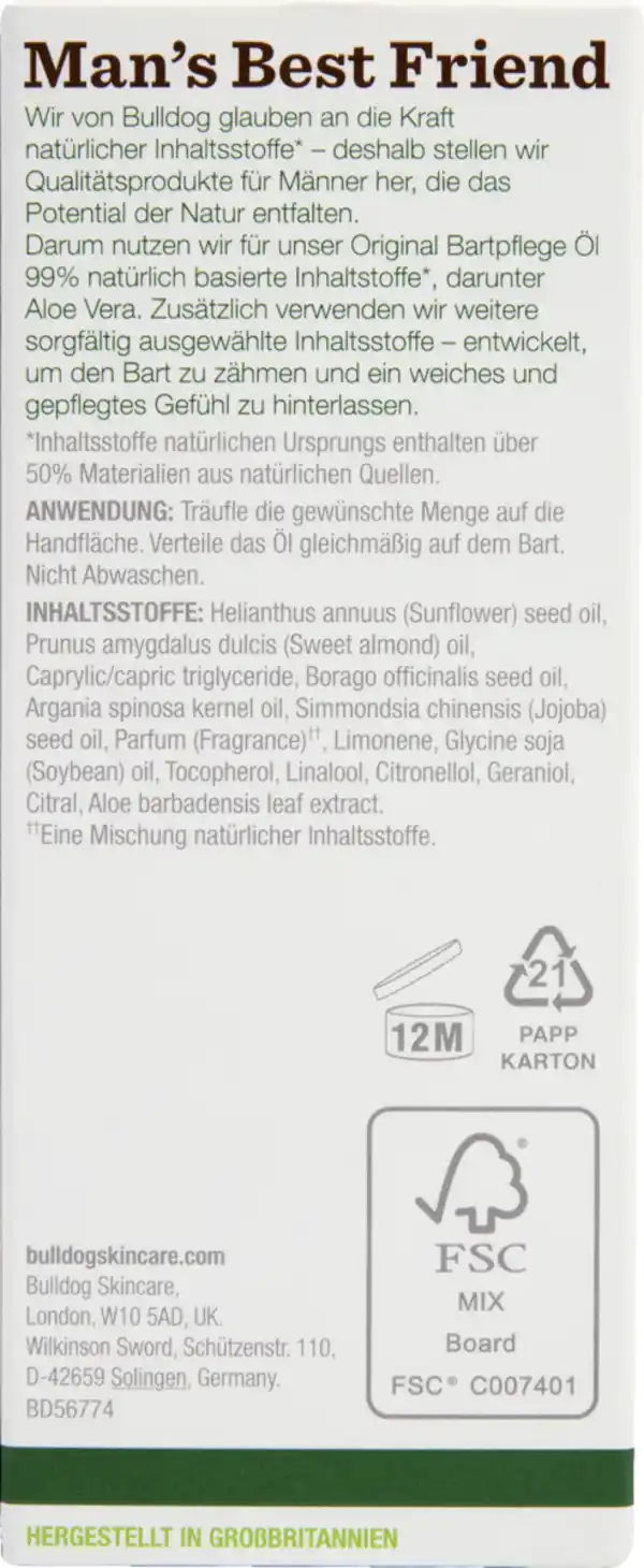 Bild 4 von BULLDOG Original Bartöl, 30 ml