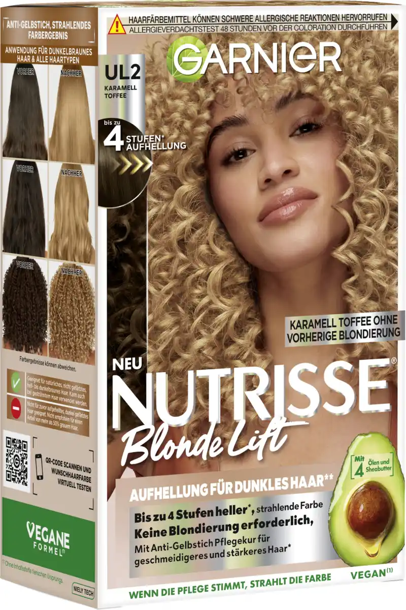 Bild 1 von Garnier Nutrisse Nutrisse Blonde Lift Karamell Toffee - Aufhellung für dunkles Haar UL2