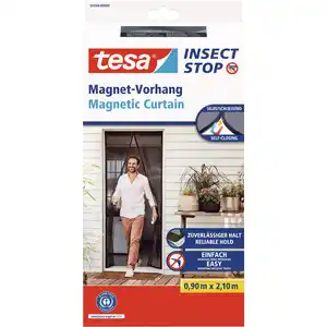 tesa® Selbstschließender Magnetvorhang 0,90 m x 2,10 m Anthrazit