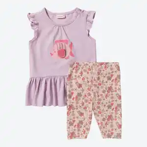 Baby-Mädchen-Set mit Fisch-Motiv, 2-teilig