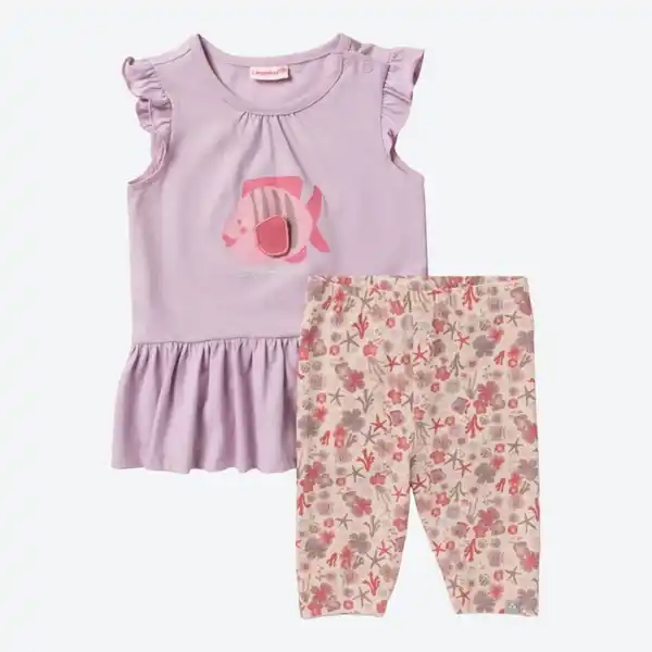 Bild 2 von Baby-Mädchen-Set mit Fisch-Motiv, 2-teilig