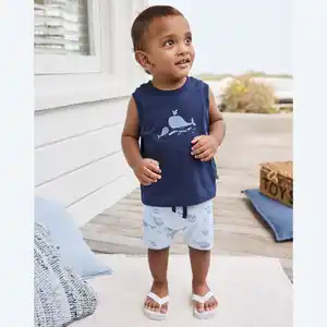 Baby-Jungen-Set mit Walen, 2-teilig