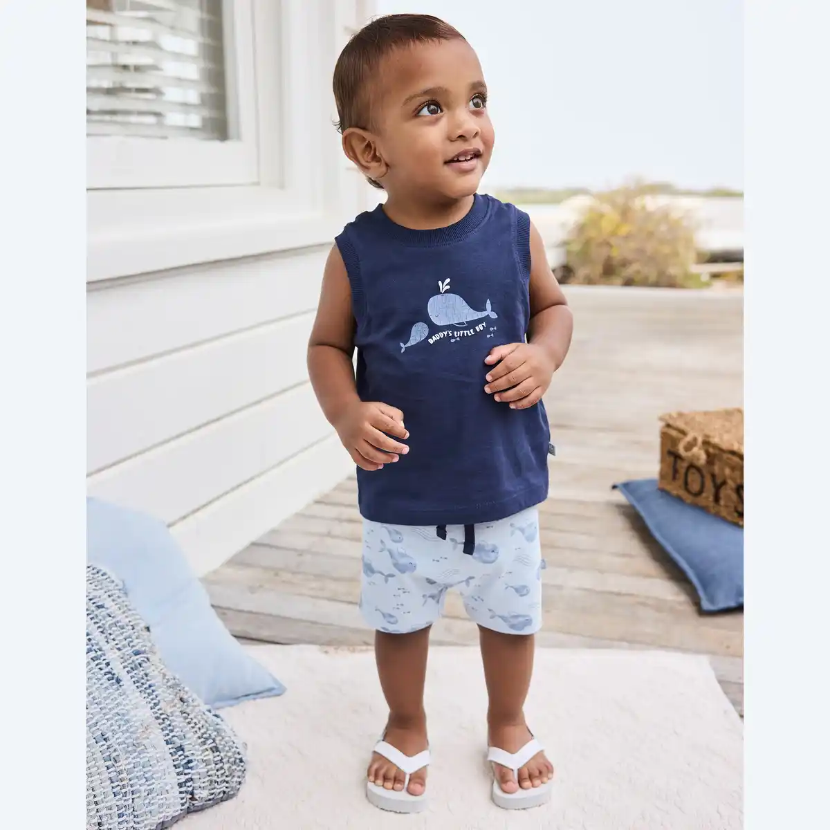 Bild 1 von Baby-Jungen-Set mit Walen, 2-teilig