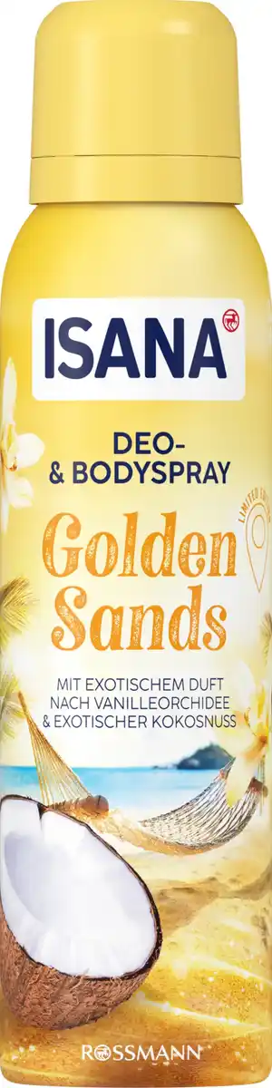 Bild 1 von ISANA Deo- & Bodyspray Golden Sands, 150 ml