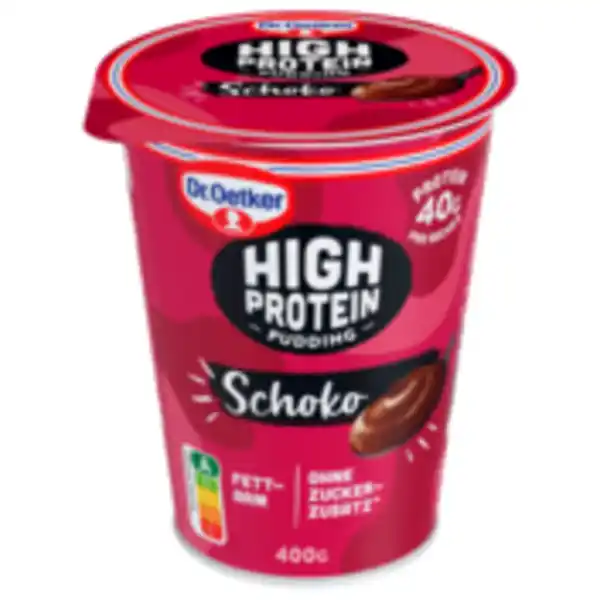 Bild 1 von Dr. Oetker High Protein Pudding Schoko oder Rote Grütze