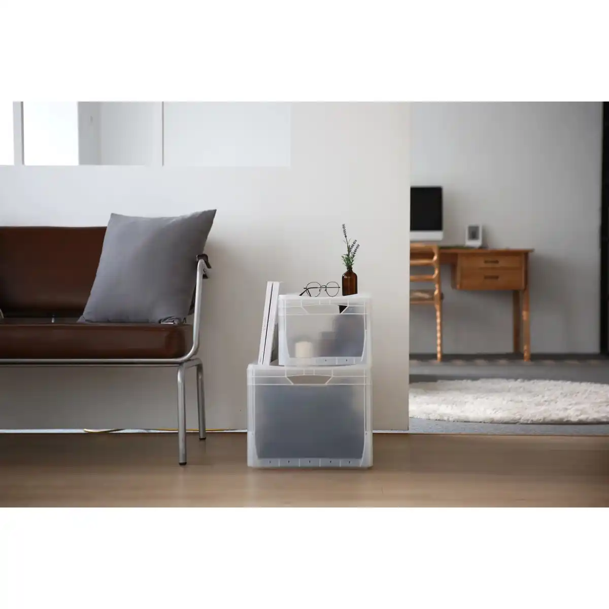 Bild 4 von Eurobox-System Box Vollwand mit Griffmulden 40 x 30 x 22 cm Transparent