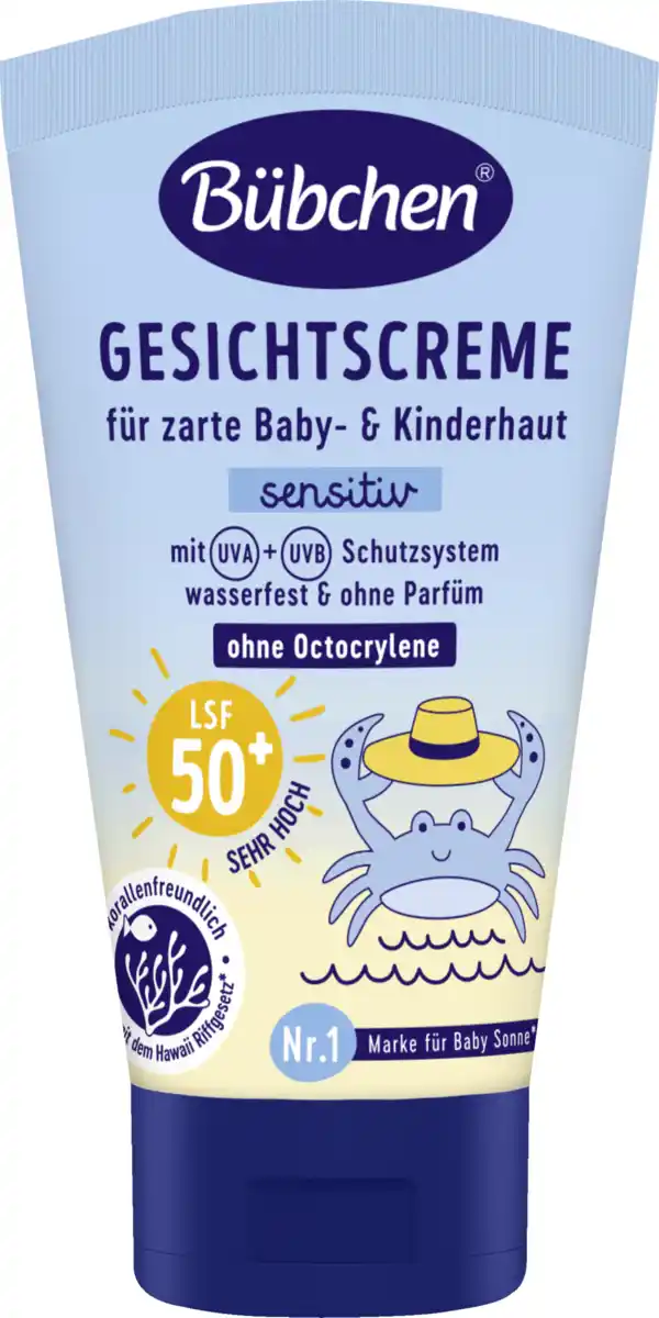 Bild 1 von Bübchen Gesichtscreme sensitiv LSF 50+, 50 ml
