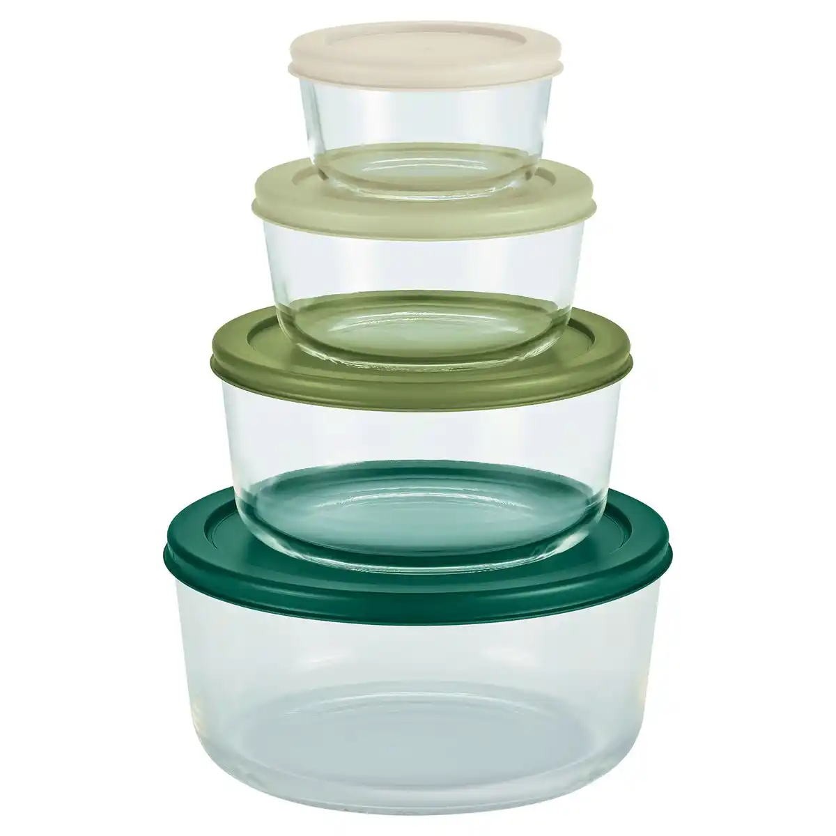 Bild 1 von CROFTON 8er Glasschalen mit buntem Deckel