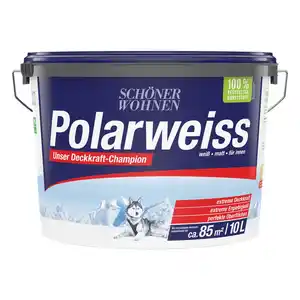 Schöner Wohnen Innen- und Wandfarbe Polarweiss Matt 10 l