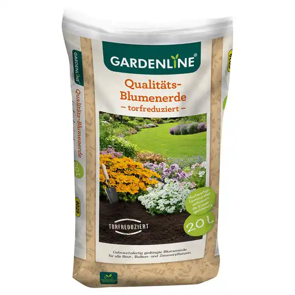 Bild 1 von GARDENLINE Qualitätsblumenerde Torffrei 20 l